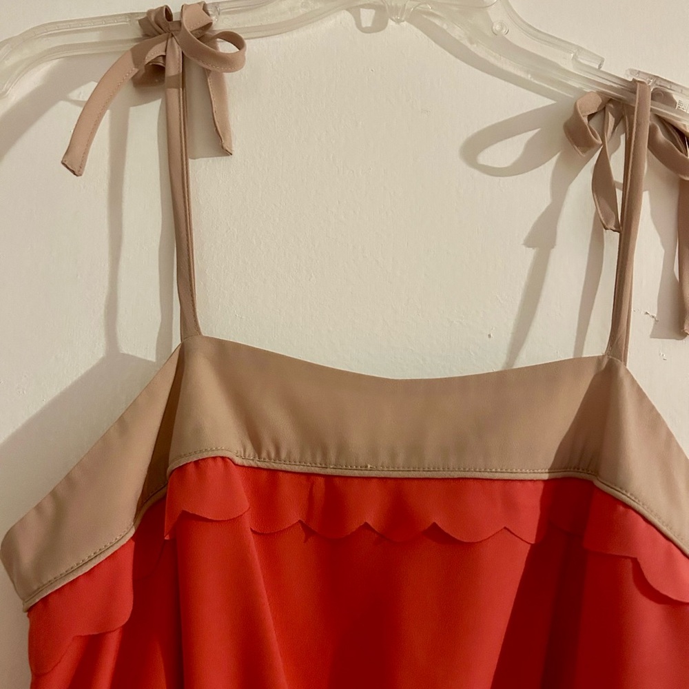 LC Lauren Conrad Orange Spaghetti Strap Sundress - Picture 2 of 6